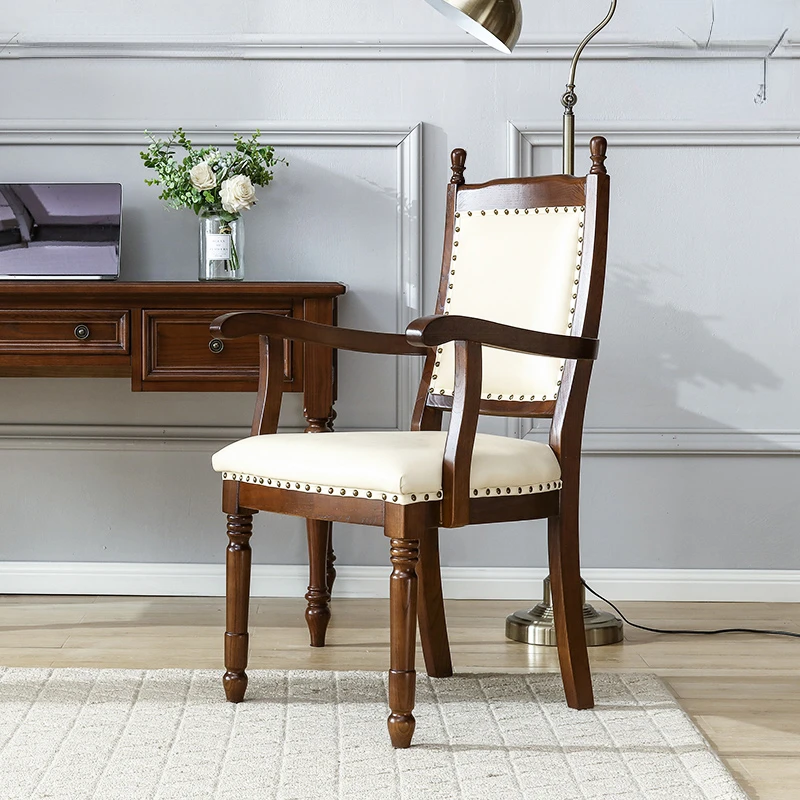 Американское кресло-книжка из массива дерева, спинка для отдыха, подлокотник, журнальный столик, мягкая упаковка, мебель для ресторана в отеле