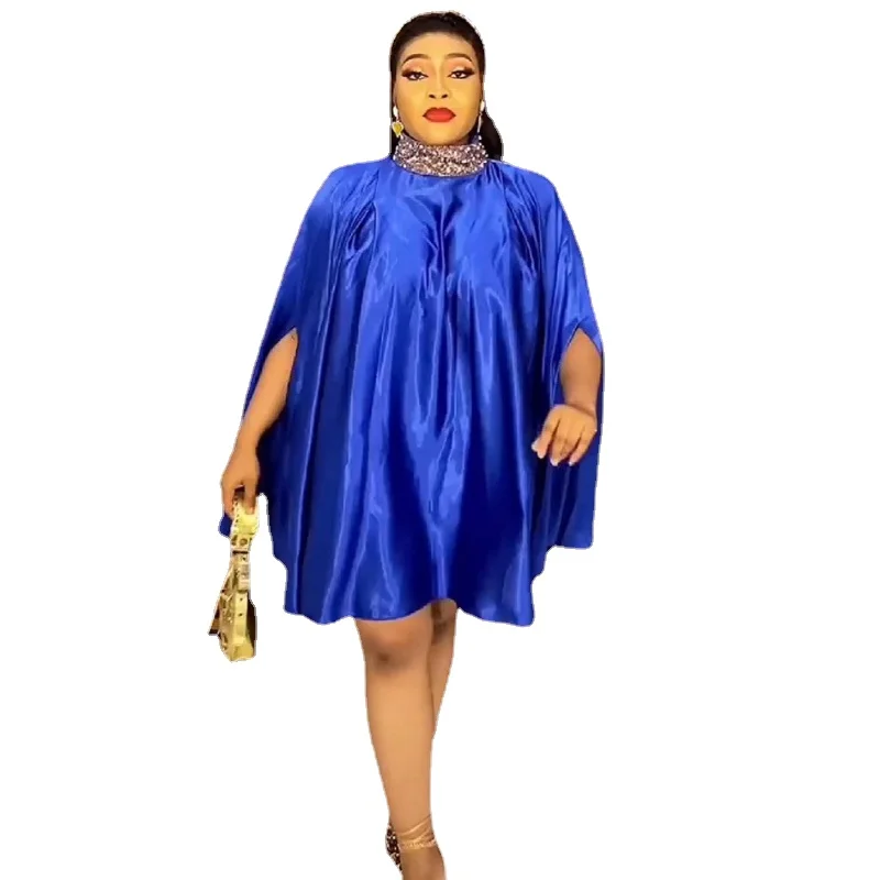 Африканское платье Для Женщин Boubou Africain Femme, Однотонная Одежда в стиле Дашики, Платья в стиле Анкара С Коротким Рукавом, Вечернее Платье для Девочек, Лето 2023