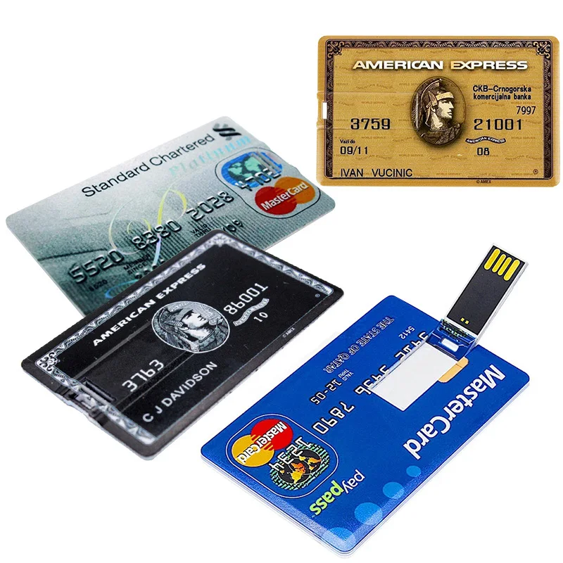 Банковская кредитная карта, USB флэш-накопитель 32 ГБ, 64 ГБ, 128 ГБ, Крошечный флеш-накопитель 2.0, водонепроницаемое устройство для хранения данных Memory Stick