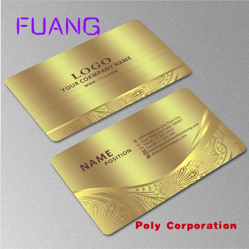Визитная карточка изготовленной на заказ кредитной карточки логотипа роскошная с визитной карточкой подарка ПВК напечатанной номером с золотым тиснением