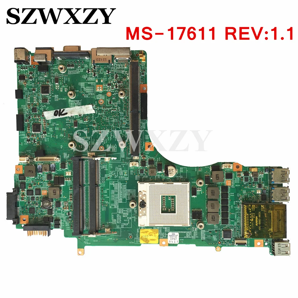 Восстановленная Полностью протестированная MS-17611 REV: 1.1 Для MSI GX780R GT780 GT780R GT780DX GT780DXR Материнская плата ноутбука DDR3 HM67 Mainboard