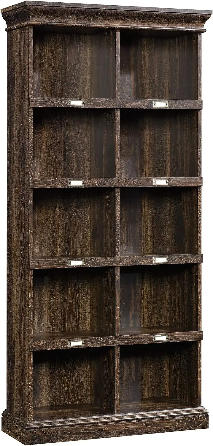 Высокий книжный шкаф Lane, отделка железным дубом