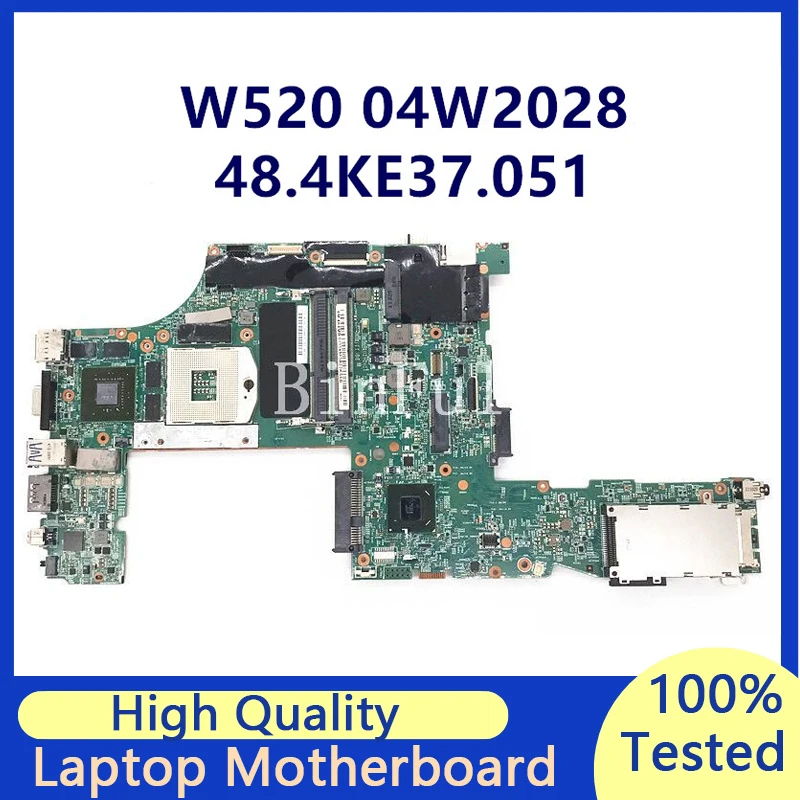 Высокое качество Для Lenovo ThinkPad W520 04W2028 48.4KE37.051 N12P-Q1-A1 GPU DDR3 Материнская плата ноутбука 100% Полностью Протестирована, Работает хорошо
