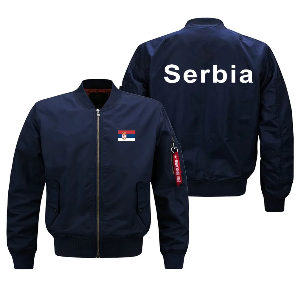 Высококачественные весенне-осенне-зимние куртки для мужчин, одежда 2023 года, куртка пилота с принтом Сербии, куртки-бомберы Ma1, мужские пальто, куртки