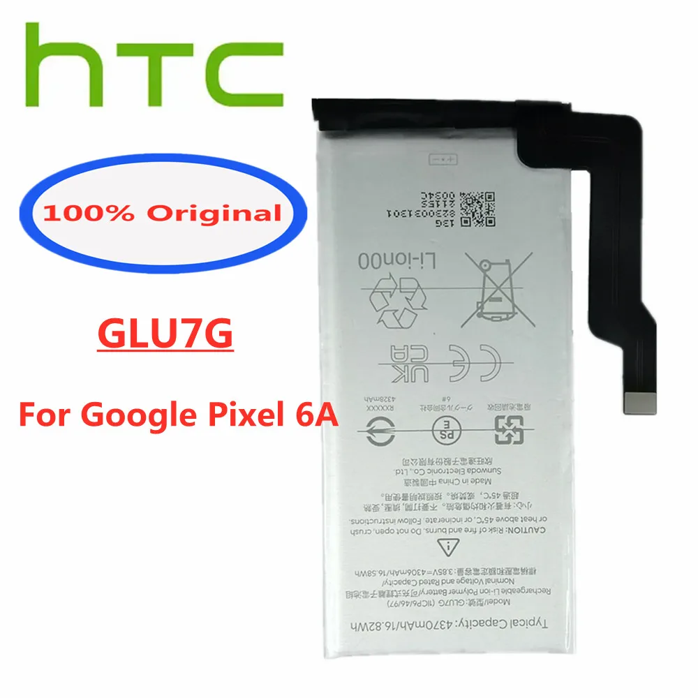 Высококачественный 4370 мАч GLU7G Сменный Аккумулятор Для HTC Google Pixel 6A 6 A Smart Mobile Phone Batteria Оригинальные Аккумуляторы