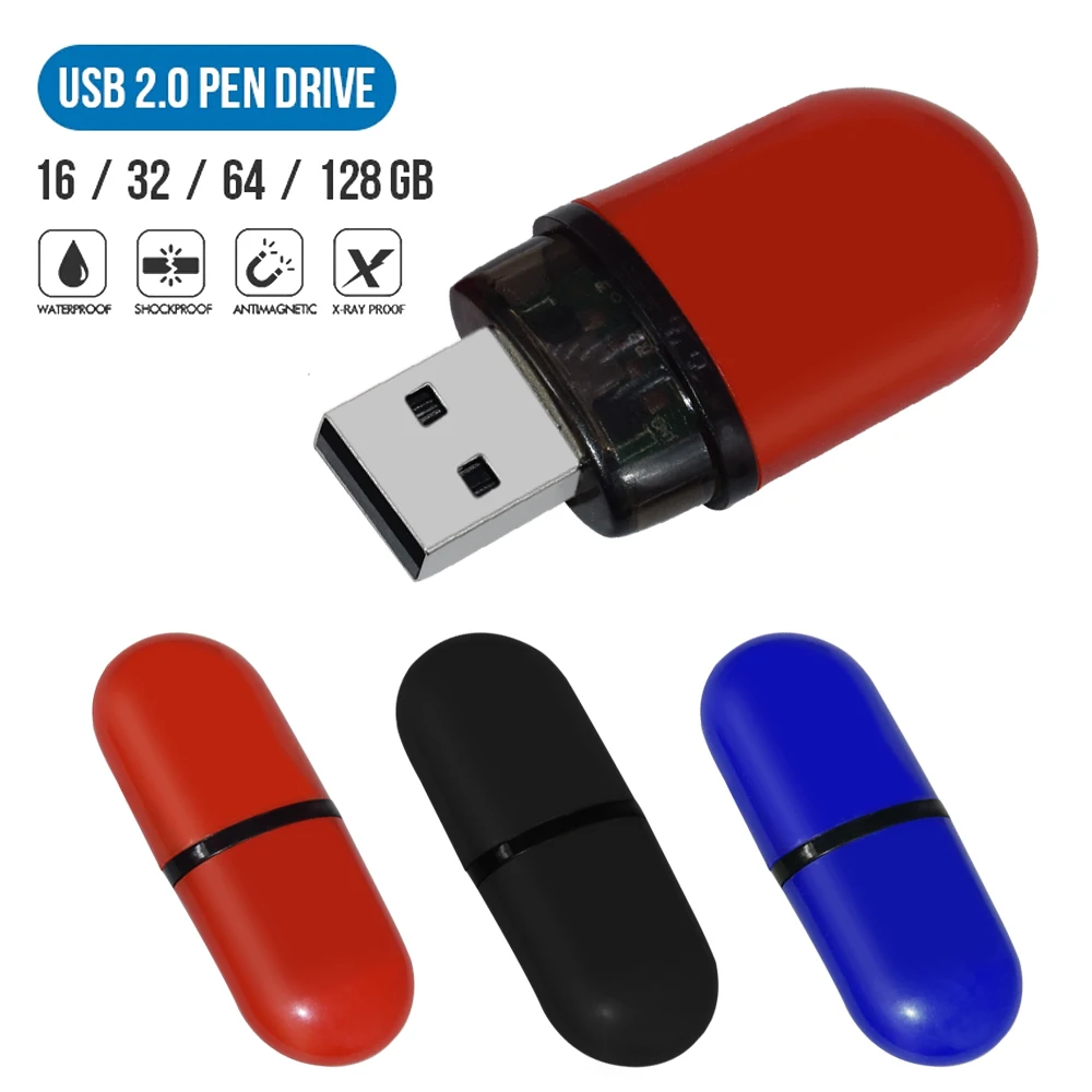 Высокоскоростной USB Флэш-накопитель Usb 2.0 пластиковый 4 ГБ 8 ГБ 16 ГБ 32 ГБ 64 ГБ 128 ГБ (более 10 шт. с бесплатным логотипом) Складной накопитель Memory Stick