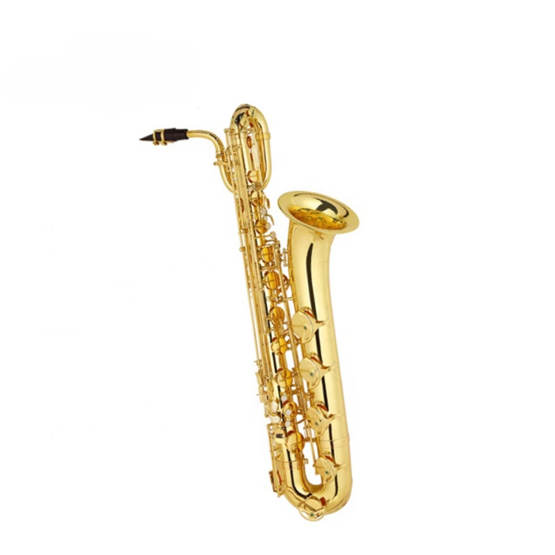 Горячая распродажа, полезный профессиональный баритоновый саксофон с корпусом из желтой латуни (BTSP-M400G)