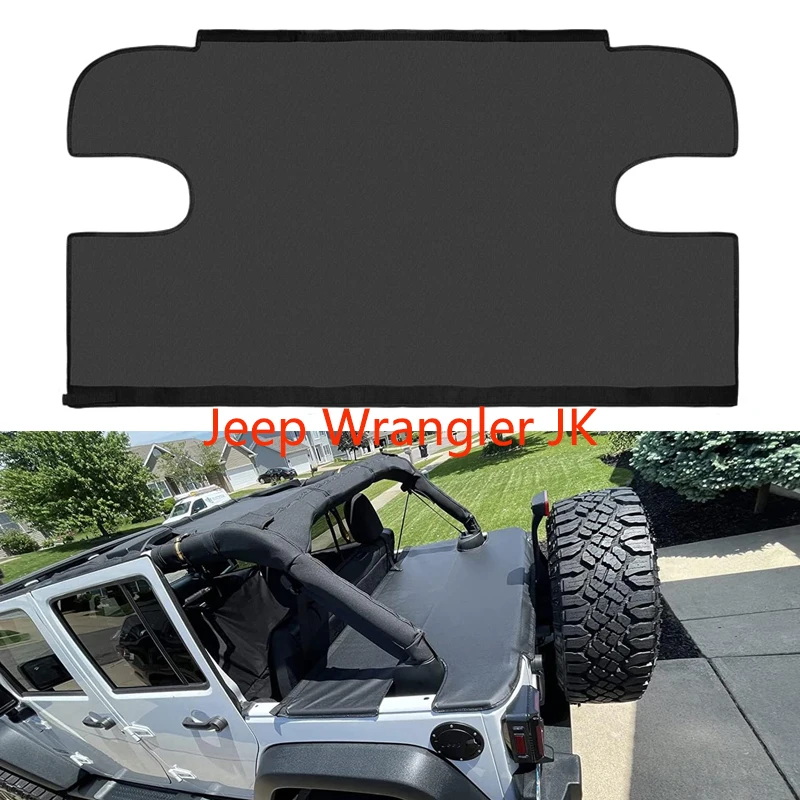 Грузовой Чехол Tonneau Cover Подходит для Jeep Wrangler JK Unlimited 2007-2018 4-Дверный Экран безопасности заднего багажника - Черный