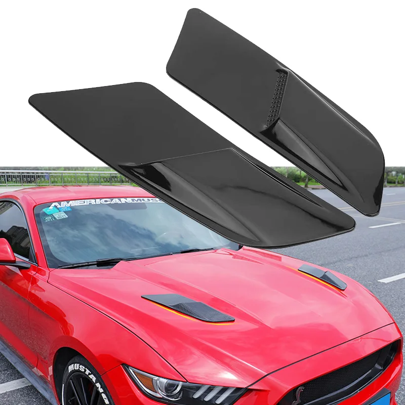 Декоративная Крышка Воздуховода Blcak Для Mustang Специальные Наклейки на Крышку Muatang Модифицированный Капот GT350 Воздуховод 3D Персональная Наклейка