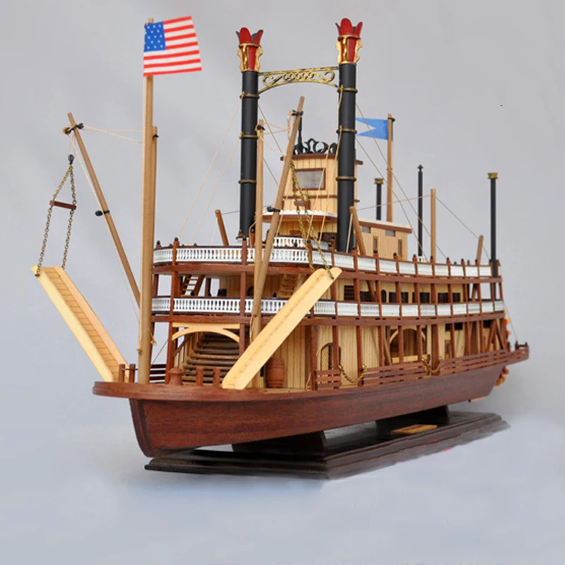 Деревянная модель старинного парусника 1:65 Миссисипи, готовая модель, Бутик-Игрушечный Корабль