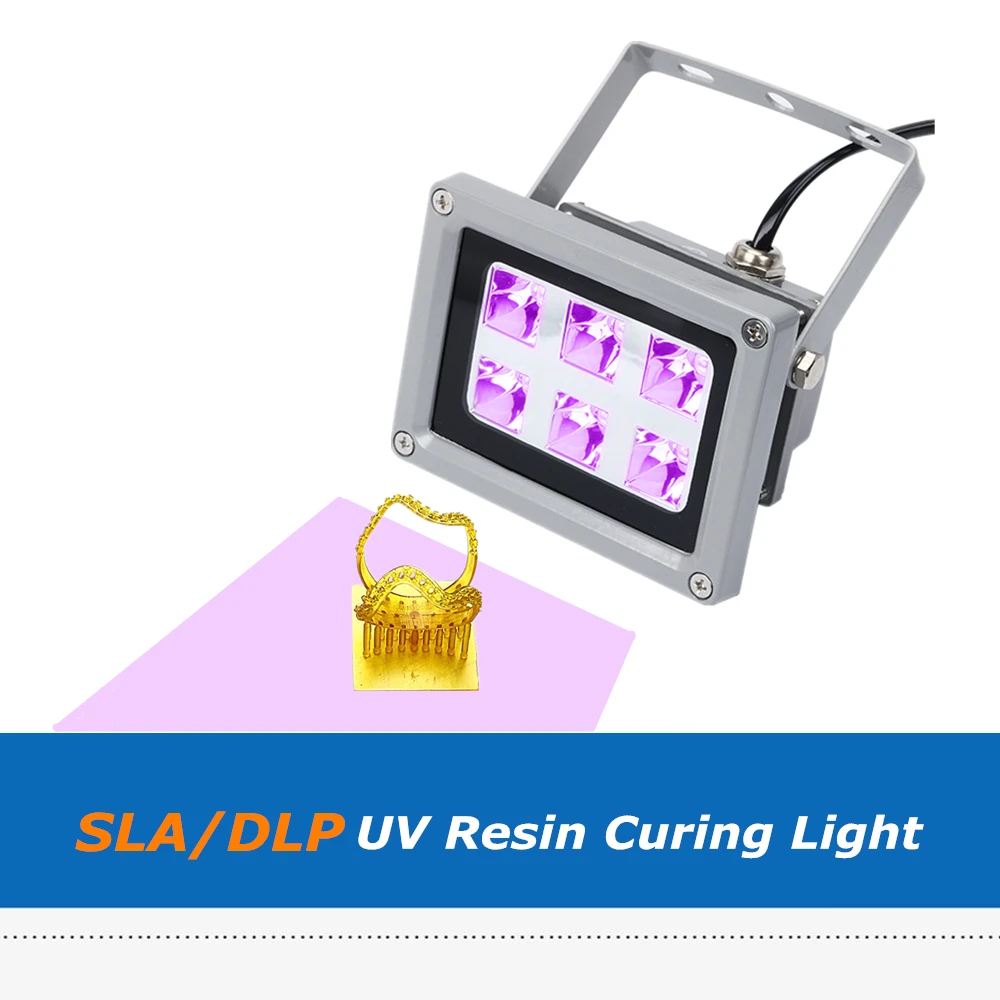 Детали для 3D-принтера SLA DLP, 1 шт., УФ-лампа для отверждения смолы мощностью 60 Вт, УФ-лампа для отверждения фоточувствительной УФ-смолы 405 нм