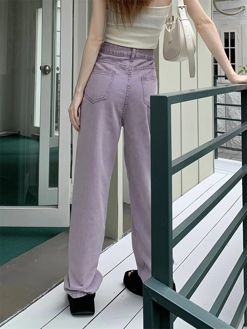 Джинсы GBG2949 Лето 2023, Новые Тонкие широкие брюки с высокой талией, Дизайнерский смысл, Прямые брюки, Тренд женских брюк