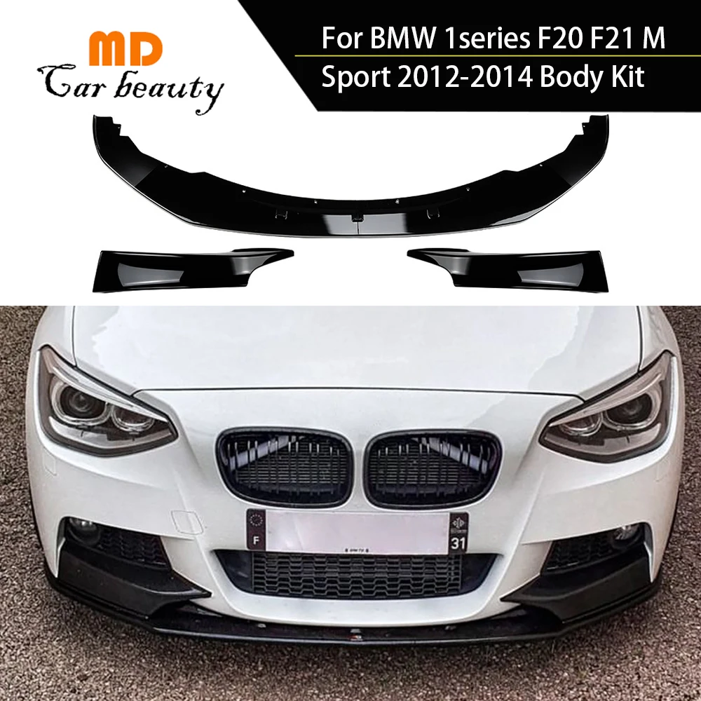 Для BMW 1 серии F20 F21 Передний бампер из углеродного волокна 2012-2014 Спойлер для губ Крыло Обвес Сплиттер крышка отделка аксессуары
