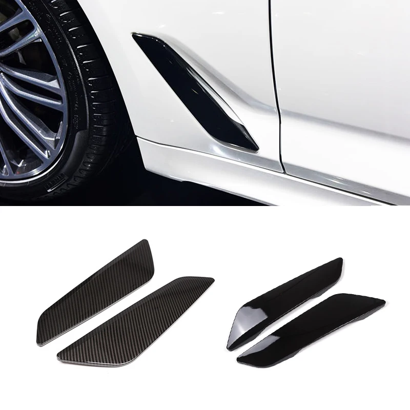 Для BMW 5 Серии G30 2018, 2 шт., Глянцевое черное Боковое крыло, Решетка для воздушного потока, Отделка впускного отверстия