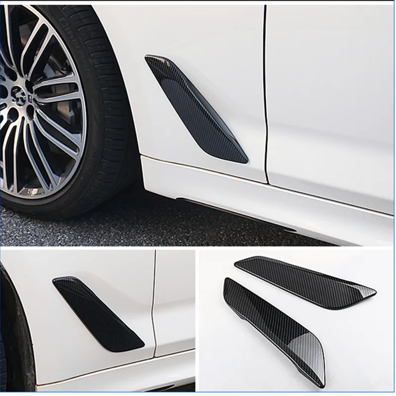 Для BMW 5 серии G30 G32 G31 Акульи жабры Выпускное отверстие Моделирование модификации автомобиля Накладной воздушный боковой порт воздухозаборника наклейка на автомобиль