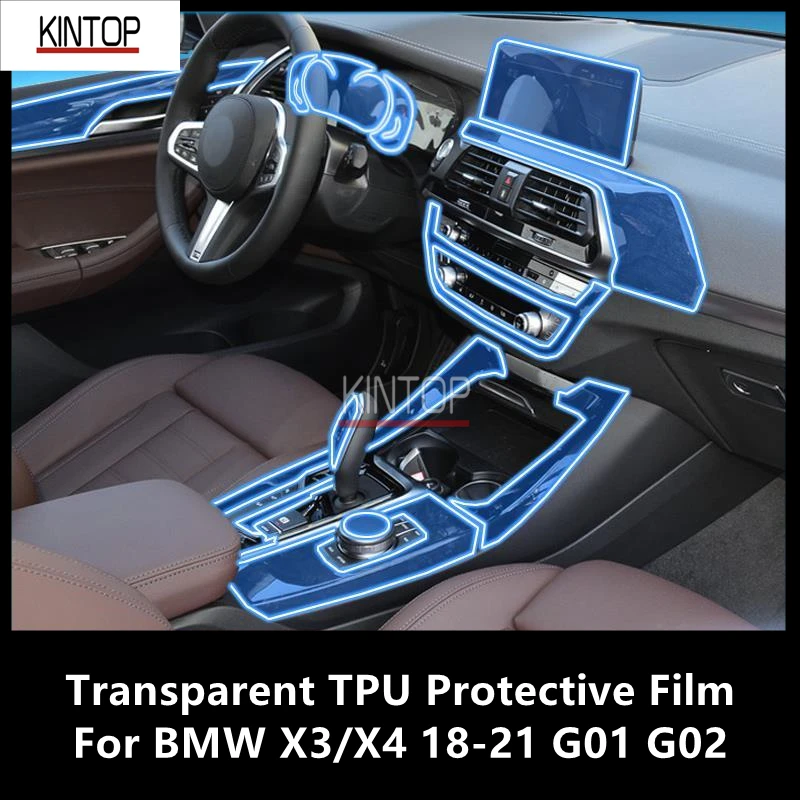 Для BMW X3/X4 18-21 G01G02 Центральная Консоль Салона Автомобиля Прозрачная Защитная Пленка из ТПУ Для ремонта От царапин AccessoriesRefit