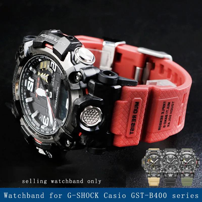 Для Casio G-SHOCK 2-го поколения серии Daniwang GWG-2000 GST-B400 мужской водонепроницаемый резиновый ремешок для часов из смолы, силиконовый браслет