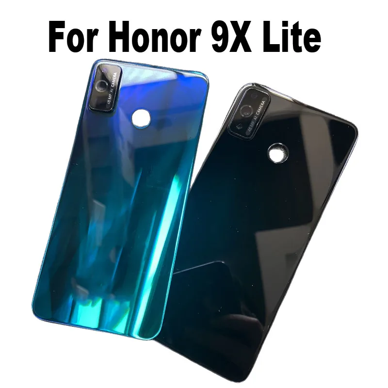 Для Huawei Honor 9X Lite Задняя Крышка Батарейного Отсека Задняя Панель Двери Корпус Чехол JSN-L21 JSN-L22 JSN-L23 Запчасти для Ремонта