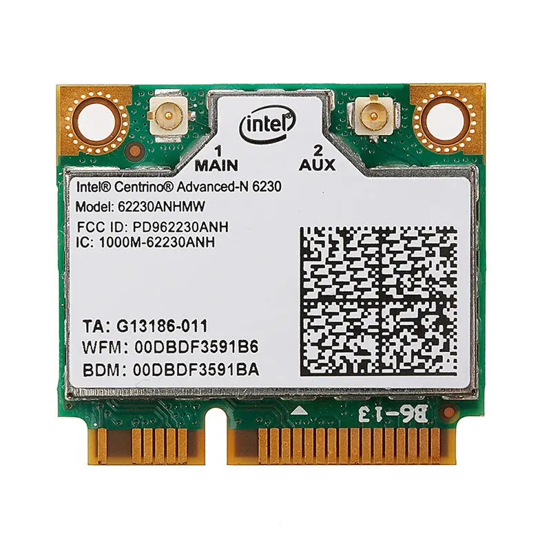 Для Intel 6230 6230AN 62230ANHMW 300 Мбит/с 802.11 a/b/g/n Mini PCI-E 2,4 ГГц/5 ГГц Беспроводная карта Wifi + Bluetooth-совместимая 3,0