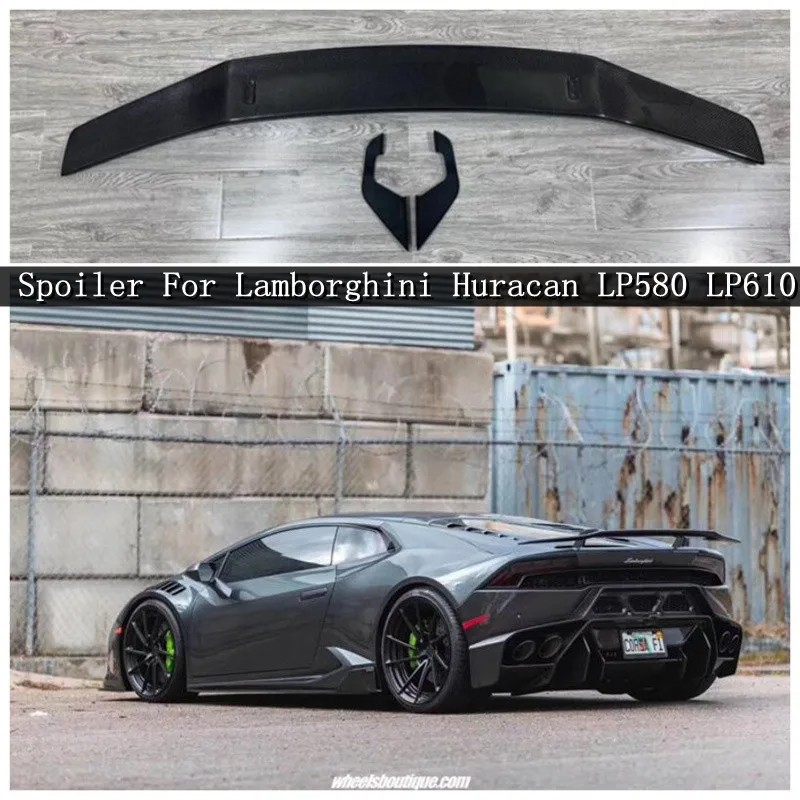 Для Lamborghini Huracan LP580 LP610 2014 2015 2016 2017 2018 Высококачественный Спойлер Из Углеродного Волокна На Задний багажник, Разветвители Крыла