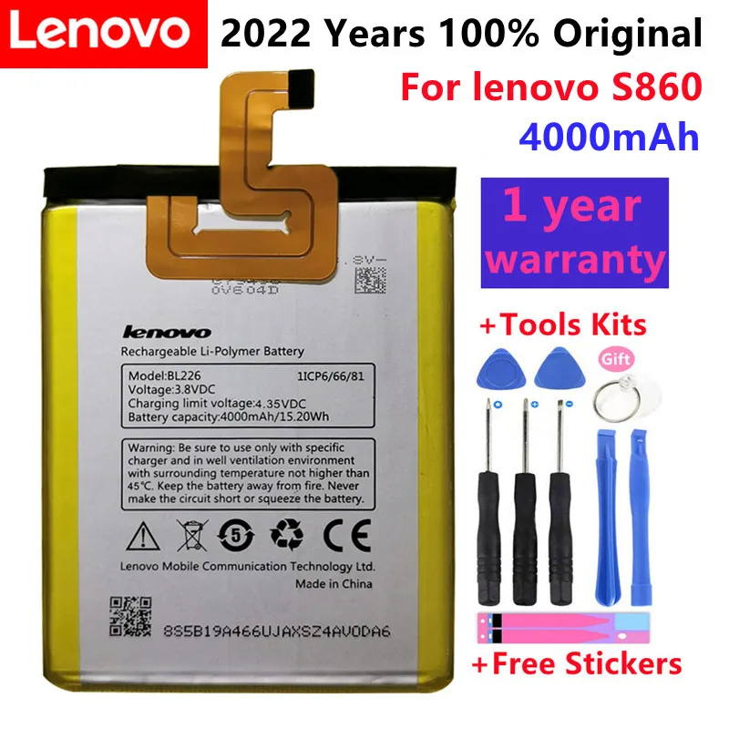Для Lenovo S860 Замена батареи 100% Высокое качество 4000 мАч BL226 Замена батареи для мобильного телефона Lenovo S860 + В наличии