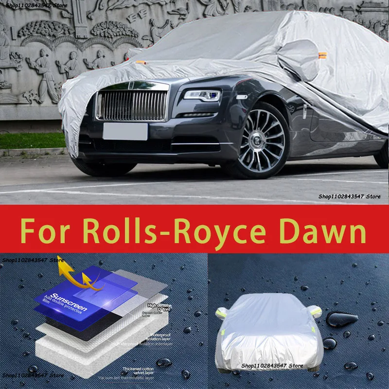 Для RoLLS-Royce Dawn Наружная защита, полные автомобильные чехлы, Снежный покров, солнцезащитный козырек, Водонепроницаемые пылезащитные аксессуары для экстерьера автомобиля