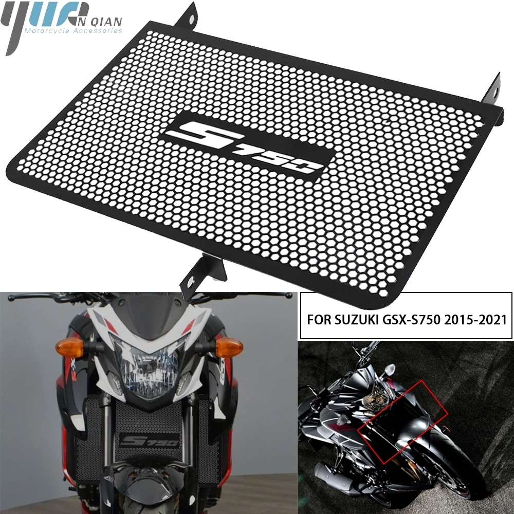 Для SUZUKI GSX-S750 GSXS750 2015-2021 2020 Черная Мотоциклетная Решетка Радиатора, Защитная Крышка, Алюминиевая Защита GSX-S, GSXS GSX S 750