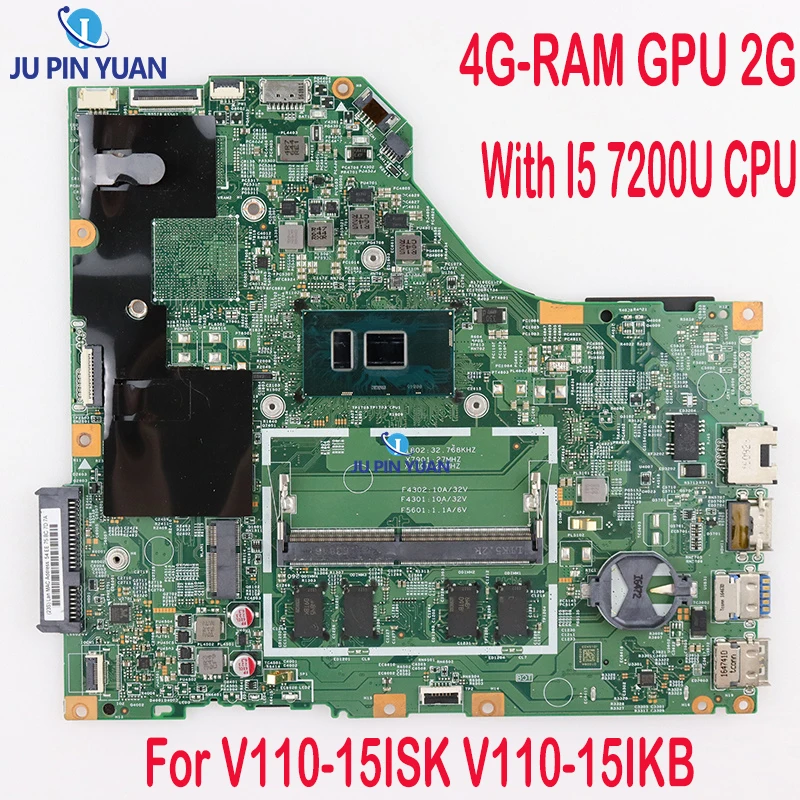 Для ноутбука Lenovo V110-15ISK V110-15IKB Материнская плата.15277-1N 448.08B01.001N с процессором i5 7200U 4G-RAM GPU R5 2G протестирована на 100% работа