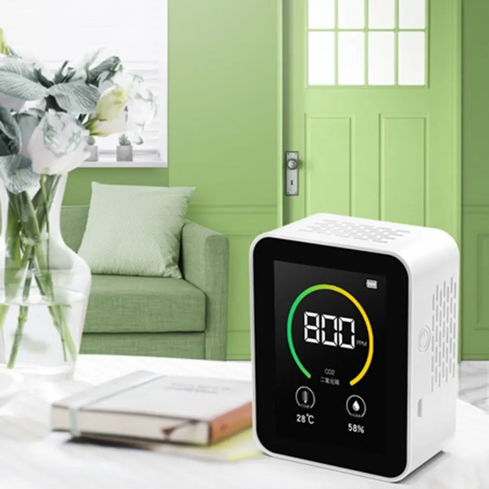 Домашний монитор качества воздуха, внутренний ЖК-цифровой детектор CO2, Мониторинг качества воздуха в режиме реального времени, Измерители температуры и влажности, Тестер
