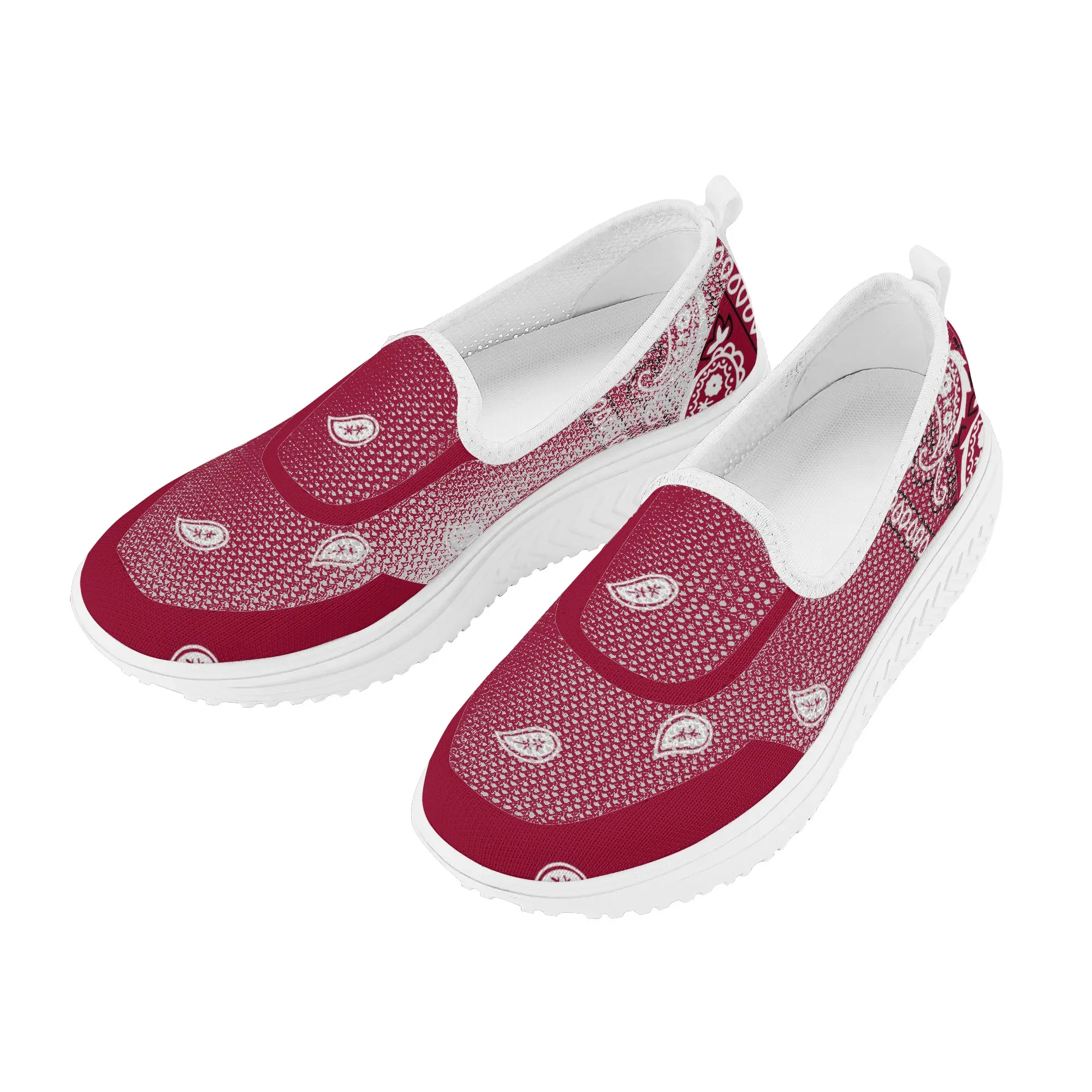 Женская Дышащая Повседневная обувь с рисунком Банданы, Вулканизированная обувь, Кроссовки для бега на платформе 36-41