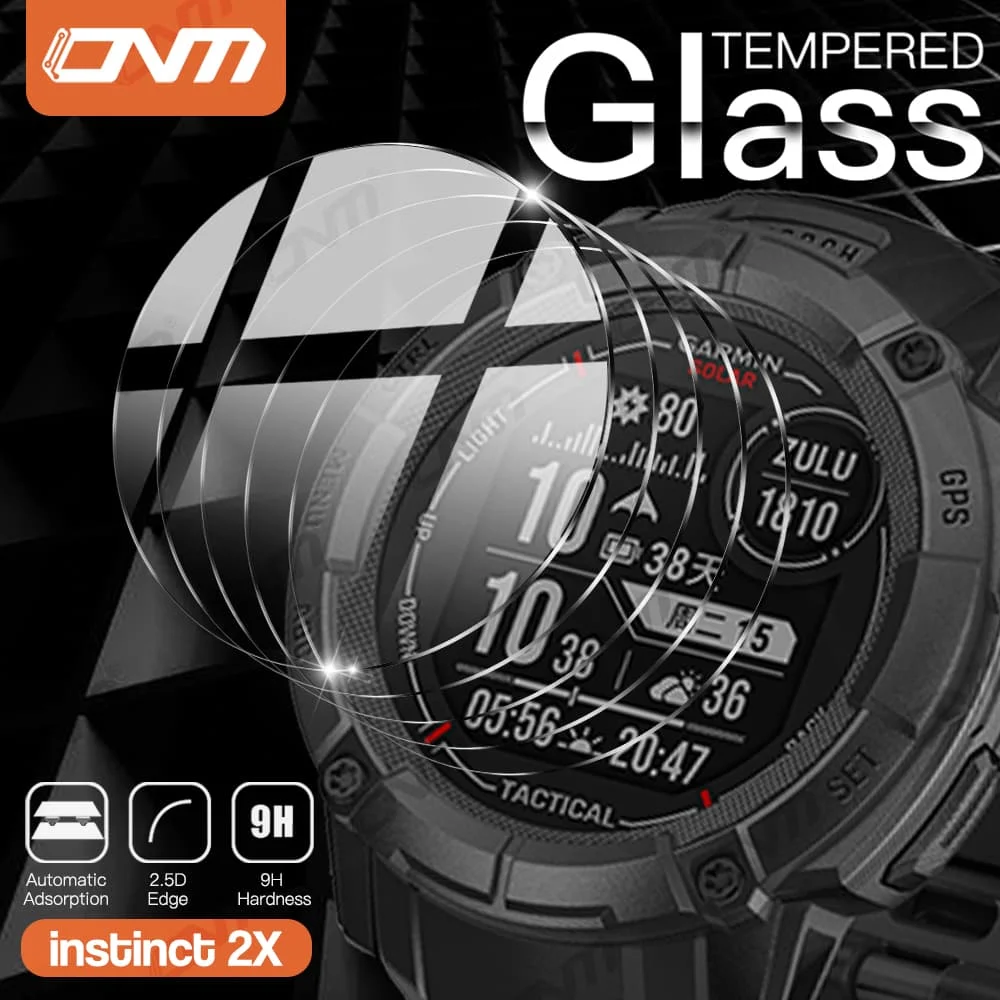 Закаленное стекло премиум-класса 9H для Garmin instinct 2X Solar Tactical Smart Watch, прозрачный HD-экран, защитная пленка от царапин