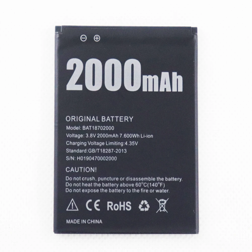 Замена аккумулятора ISUNOO 2000mAh X50 BAT18702000 для DOOGEE X 50