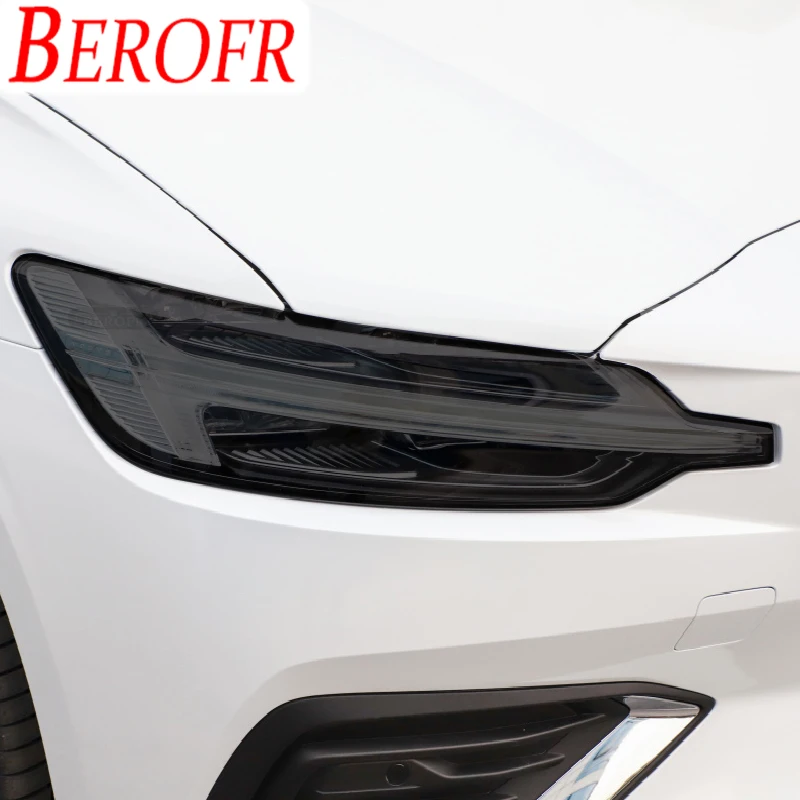 Защитная тонировка автомобильных фар Дымчато-Черная Прозрачная наклейка из ТПУ Для Volvo V60 S60 2018 2019 2020 Аксессуары