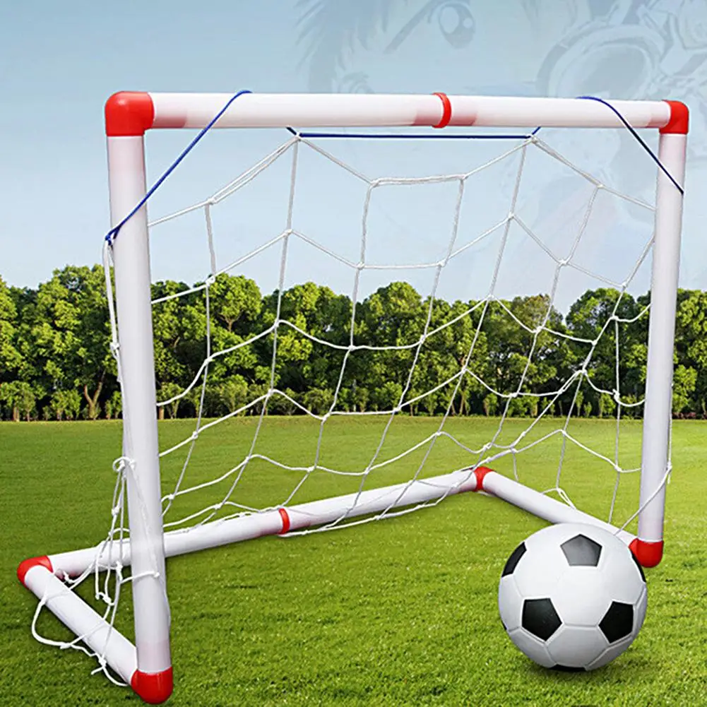 Игрушка для мини-футбола, 1 комплект, прочная устойчивая конструкция, Съемные детские футбольные ворота, Складная детская мишень, Сетчатая развлекательная сеть