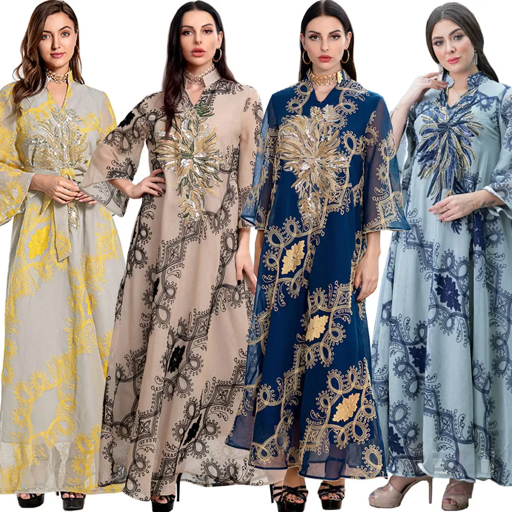 Ид Мубарак Рамадан Абайя Дубай Турция Ислам Мусульманское Длинное Платье Кафтан Марокканский Кафтан Африканские Платья Для Женщин Robe Longue Femme