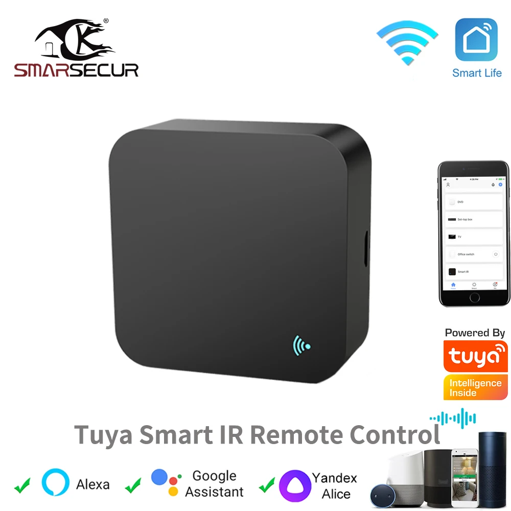 ИК-пульт дистанционного управления Smart wifi, Универсальный инфракрасный Tuya для умного дома, управление для телевизора, DVD, AUD, AC, работает с Amz, Alexa, Google Home