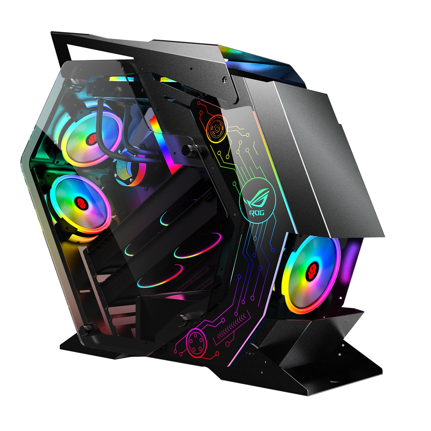 Индивидуальный необычный дизайн ATX Full Tower PC Игровой шкаф Корпус компьютера Коробка