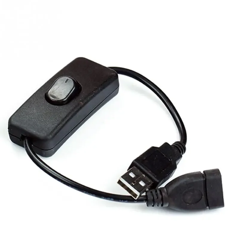 кабель Новый 28 см USB 2.0 от мужчины к женщине удлинитель удлинитель черный кабель с кабелем включения выключения