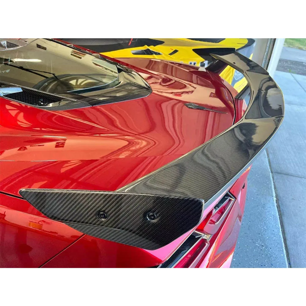 Карбоновое волокно Высокое Крыло Задний спойлер для Chevrolet Corvette C8 Rrear Спойлер багажника Крыло