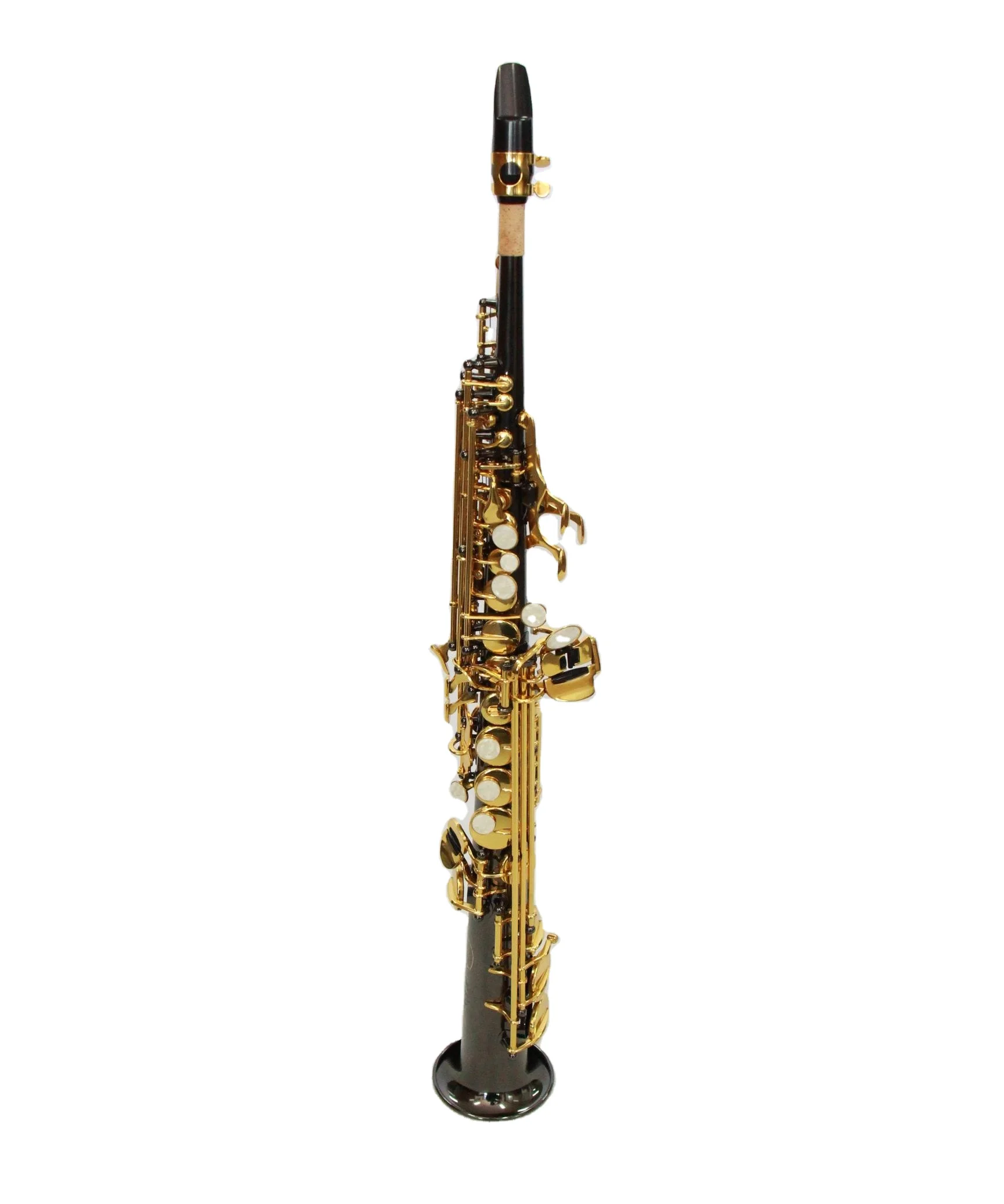 Китайский деревянный духовой инструмент сопрано-саксофон Клавиши покрыты золотым лаком саксофон-сопрано professionnel