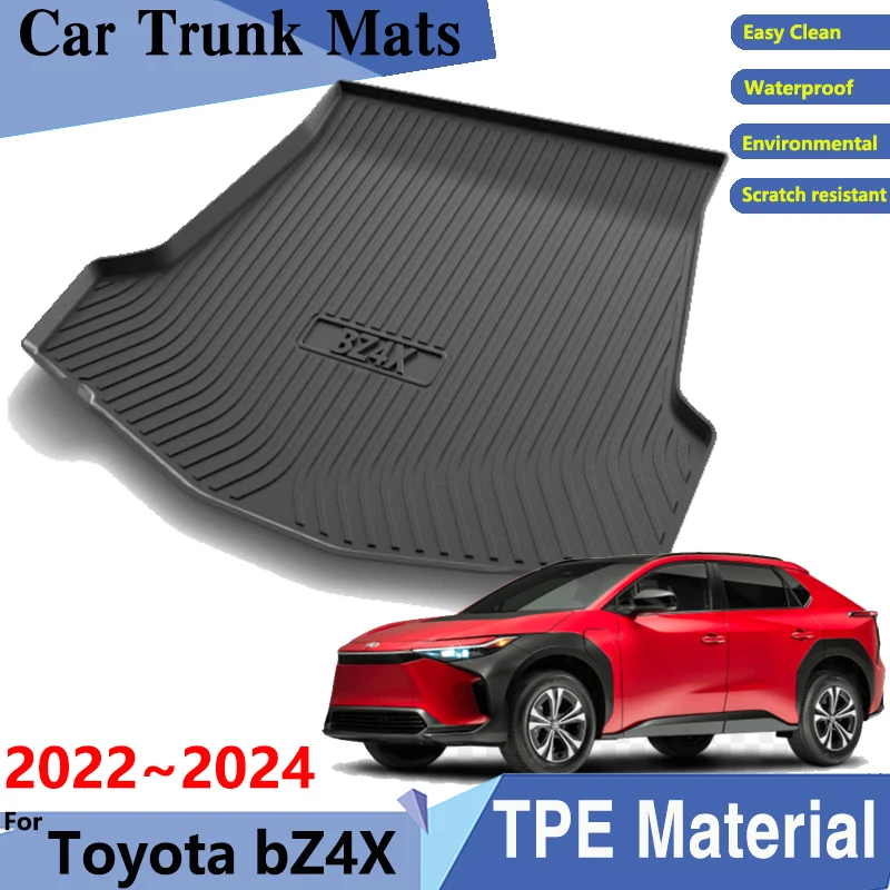 Коврик для багажника Автомобиля TPE Материал для Toyota bZ4X Аксессуары 2023 2022 2024 Устойчивый К Царапинам Автомобильный Грузовой Лоток Задние Накладки для Багажника Аксессуары