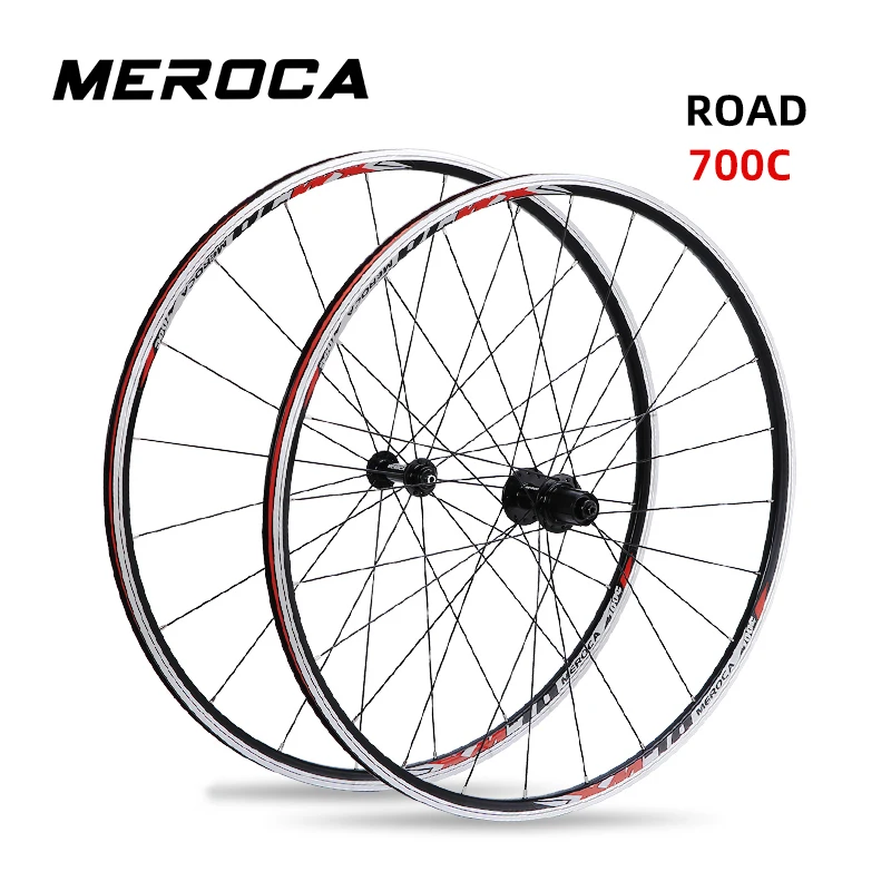 Колесная пара Шоссейного Велосипеда MEROCA XM700 700C из сверхлегкого алюминиевого Сплава, Быстроразъемный Рычаг Ободного Тормоза, Шина Переднего Заднего колеса 700x23-28C