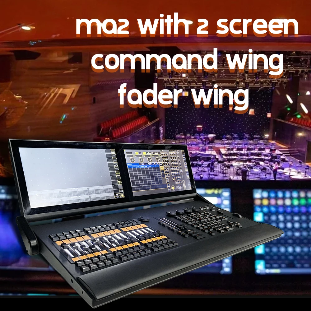 Командное крыло Fader wing с двойным экраном RGB LED Вспомогательная световая панель с сенсорным датчиком толкателя Dj Осветительная консоль для DJ Disco
