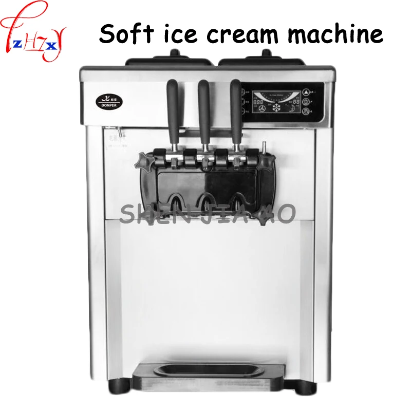 Коммерческая машина для производства мягкого мороженого из нержавеющей стали 18-22 л/ч, мороженица для коммерческого использования 220 В 2300 Вт, 1шт