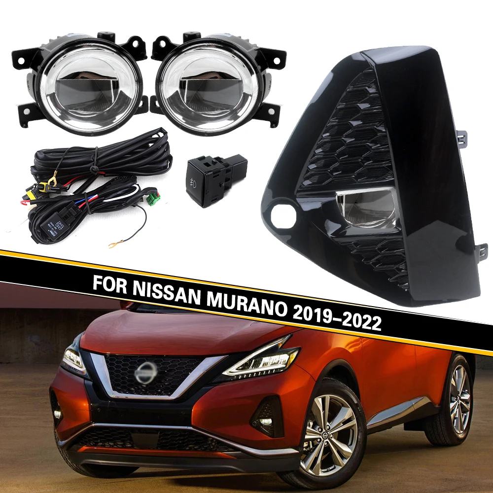 Комплект для Обновления Противотуманных Фар Переднего Бампера ДЛЯ Nissan Murano 2019 2020 2021 2022 Версии Дополнительный Комплект Противотуманных фар Переключатель + Проводка