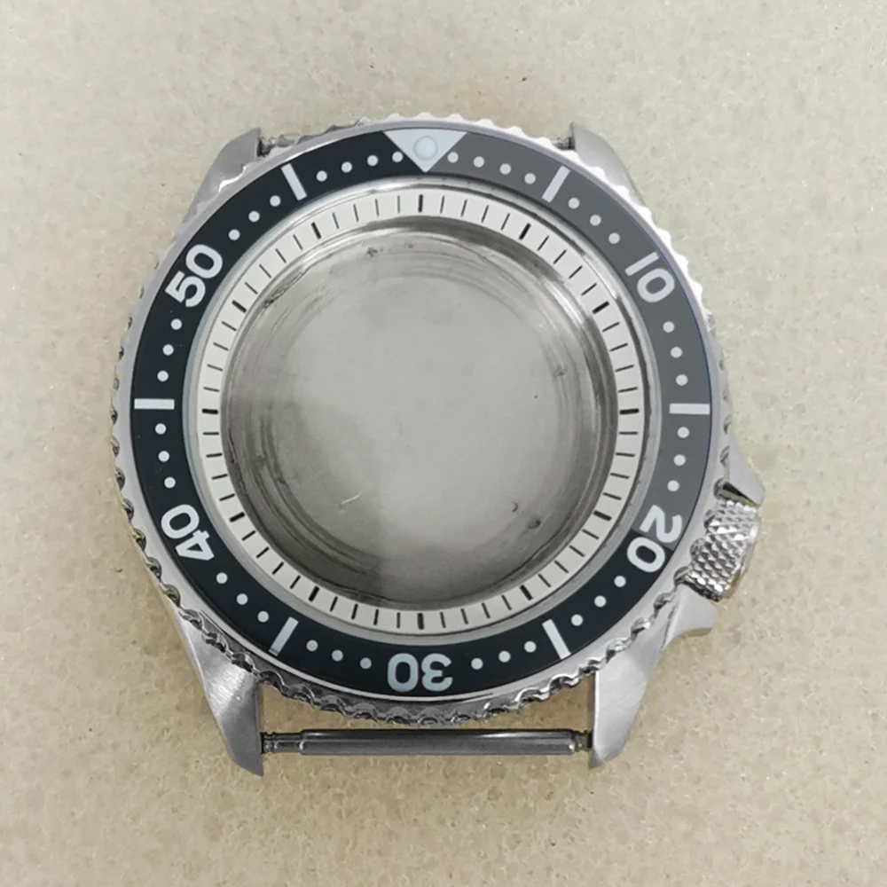 корпус часов 41,5 мм, Белое кольцо для часов + безель, Набор аксессуаров из нержавеющей стали, заменяющий SKX007 для механизма NH35/NH36/4R