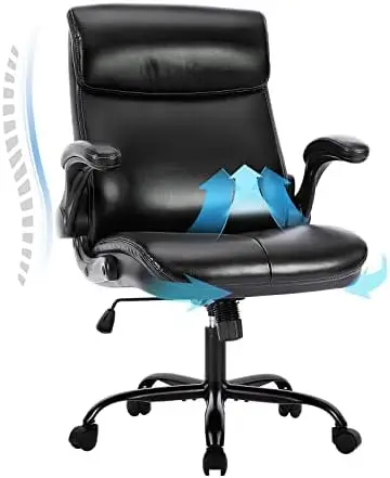 Кресло, компьютерный стол для домашнего офиса, эргономичное кожаное кресло для поддержки поясницы и комфорта, регулируемая высота и