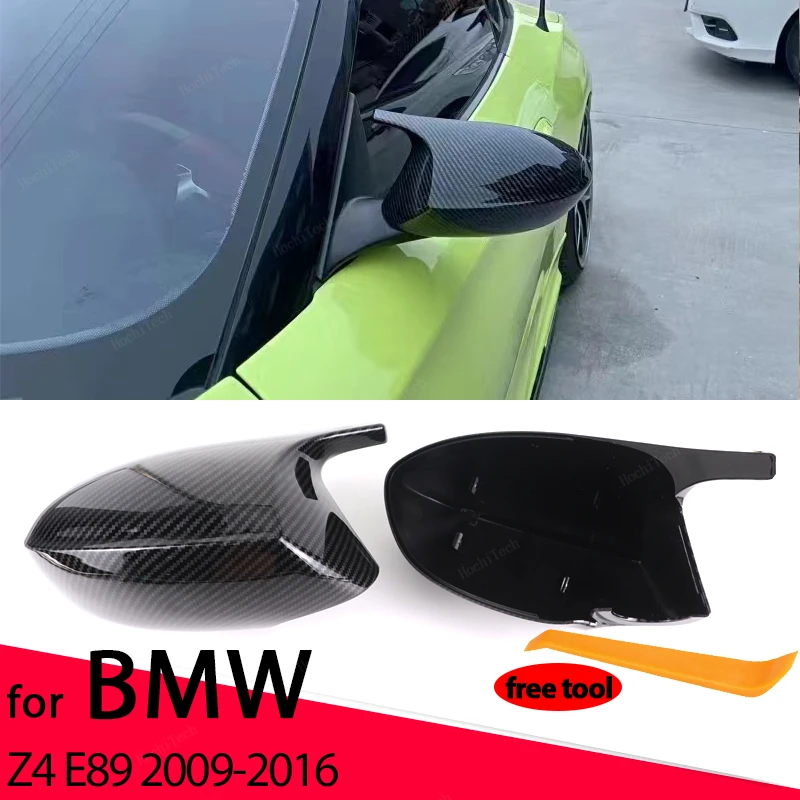 Крышка бокового зеркала заднего вида с рисунком из углеродного волокна Черного цвета для sDrive28i sDrive30i sDrive35i для BMW Z4 Z 4 E89 2009-2016