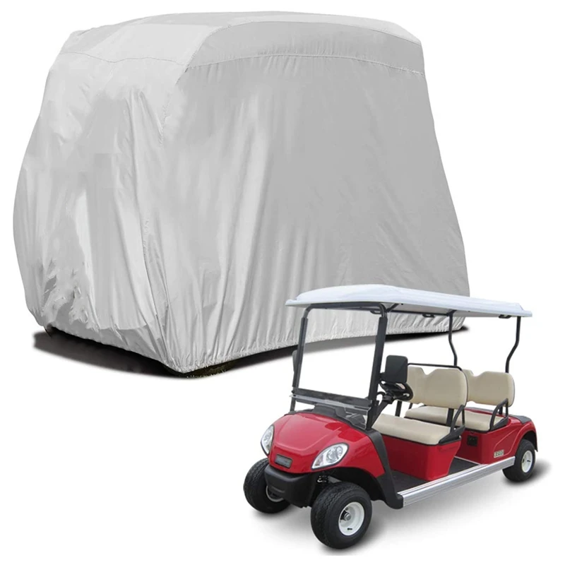 Крышка гольф-кара для 4 пассажиров 210D Оксфорд Водонепроницаемый Пылезащитный чехол на крышу Дождевик для EZ GO, клубного автомобиля, Yamaha
