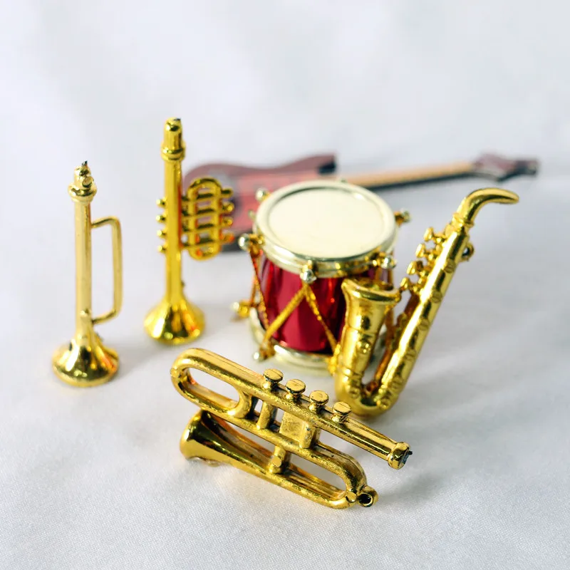 Кукольный Домик, мини-саксофон, классический инструмент, Миниатюрная модель мировой сцены, реквизит для съемок